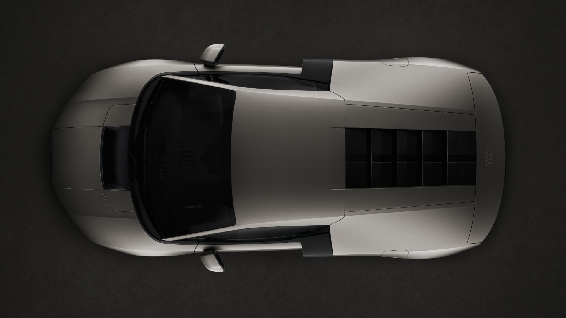 Titanium, static studio shot, exterior, top-down perspective